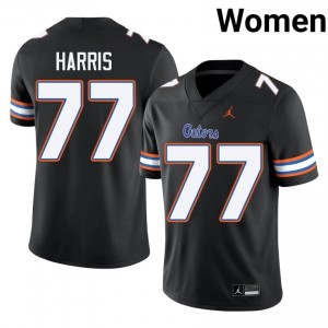 Black Knijeah Harris #77 Gators Jersey | Women High School Football Limited Swen 62243598