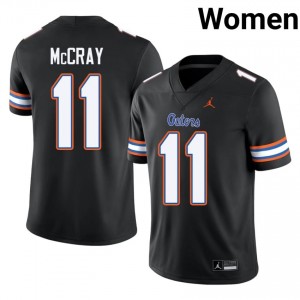 Black LJ McCray #11 Gators Jersey | Women High School Football Licensed Stitch 66649772