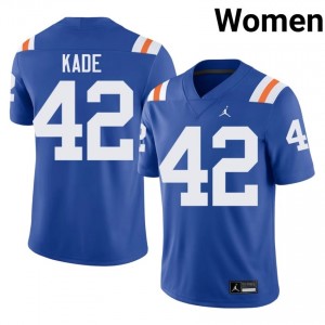 Top-Tier Matthew Kade #42 Florida Royal Alternate Jersey | Women University Football Embroidery Fan Gear 41849301