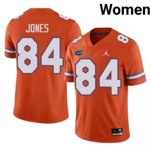 #84 Micah Jones UF Gators Orange Jersey | Elite Stitched Women Player Football Gear 88216617