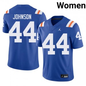 Elite Thread Myles Johnson #44 Florida Gators Royal Alternate Jersey | Women University Football Embroidery Fan Gear 58773603