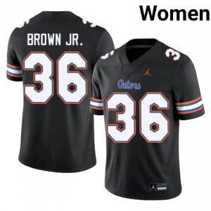 Black Vincent Brown Jr. #36 Gators Jersey | Women High School Football Fresh Swen 63069307