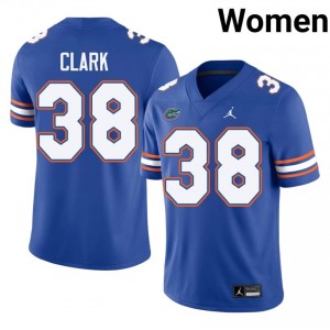 Alec Clark #38 Gators Jersey | Pro-Grade Royal College Football Women Swen 84563120
