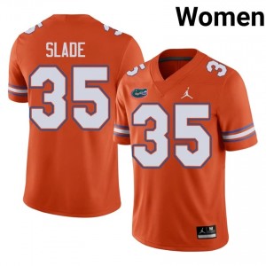 #35 Brayden Slade Florida Gators Orange Jersey | Authentic Stitched Women Player Football Gear 18902665