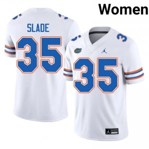 Florida Brayden Slade #35 White Jersey | Premium Embroidery NCAA Football Women Apparel 61526115