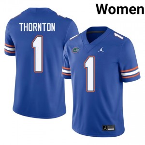 Bryce Thornton #1 Gators Jersey | Exclusive Royal College Football Women Swen 52373789