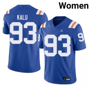 Officially Licensed DK Kalu #93 Florida Gators Royal Alternate Jersey | Women University Football Embroidery Fan Gear 25930801