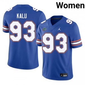 DK Kalu #93 Gators Jersey | Iconic Royal College Football Women Stitch 59161655