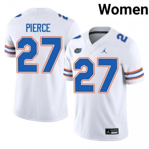 Florida Dameon Pierce #27 White Jersey | Premium Embroidery NCAA Football Women Apparel 64406376
