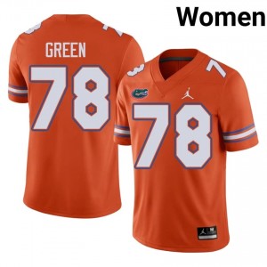 #78 Desmond Green Florida Gators Orange Jersey | Alumni Stitched Women Player Football Gear 17450736