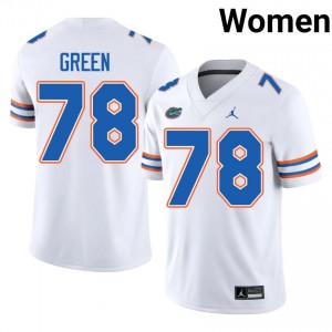 Florida Desmond Green #78 White Jersey | Essential Embroidery NCAA Football Women Apparel 31579693