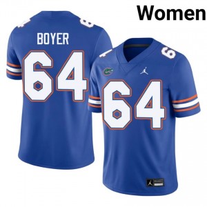 Eagan Boyer #64 Gators Jersey | Exclusive Royal College Football Women Swen 55418523