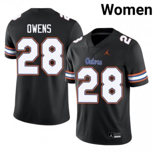 Black Elijah Owens #28 Gators Jersey | Women High School Football Limited Swen 49561182