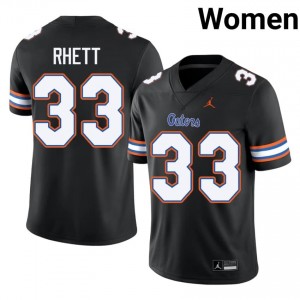 Black Errict Rhett #33 Gators Jersey | Women High School Football Licensed Stitch 65170331