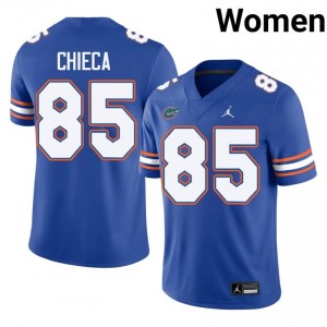 Evan Chieca #85 Gators Jersey | Iconic Royal College Football Women Stitch 75826551