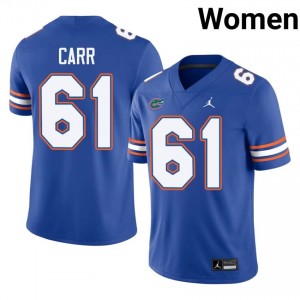 G'Nivre Carr #61 Gators Jersey | Iconic Royal College Football Women Stitch 47243361
