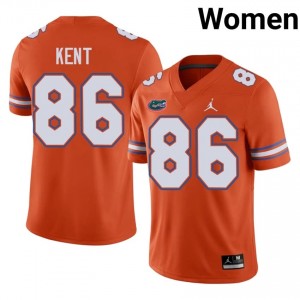 #86 Heze Kent UF Gators Orange Jersey | Classic Stitched Women Player Football Gear 87103991