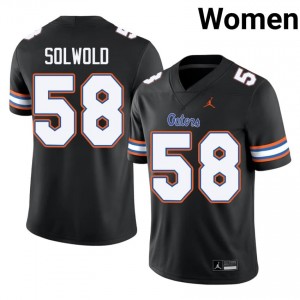 Black Hunter Solwold #58 Gators Jersey | Women High School Football Licensed Stitch 56958945