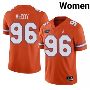#96 JaReylan McCoy Florida Gators Orange Jersey | Authentic Stitched Women Player Football Gear 47073562