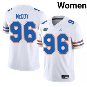 Florida JaReylan McCoy #96 White Jersey | Premium Embroidery NCAA Football Women Apparel 84534954