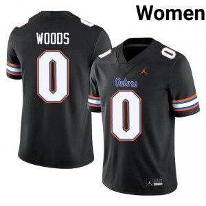 Black Jayden Woods #0 Gators Jersey | Women High School Football Licensed Stitch 89919549