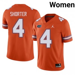 #4 Justin Shorter UF Gators Orange Jersey | Classic Stitched Women Player Football Gear 75588451
