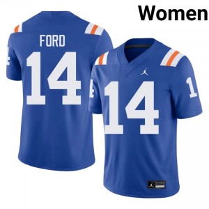 Top-Tier KJ Ford #14 Florida Royal Alternate Jersey | Women University Football Embroidery Fan Gear 21229545