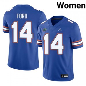 KJ Ford #14 Gators Jersey | Pro-Grade Royal College Football Women Swen 80438423