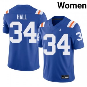 Durable Kaiden Hall #34 Florida Royal Alternate Jersey | Women University Football Embroidery Fan Gear 92984827