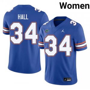 Kaiden Hall #34 Gators Jersey | Exclusive Royal College Football Women Swen 19298373