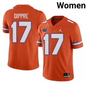 #17 Lacota Dippre UF Gators Orange Jersey | Elite Stitched Women Player Football Gear 36459188
