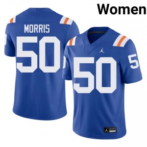 Top-Tier Malik Morris #50 Florida Royal Alternate Jersey | Women University Football Embroidery Fan Gear 23766084