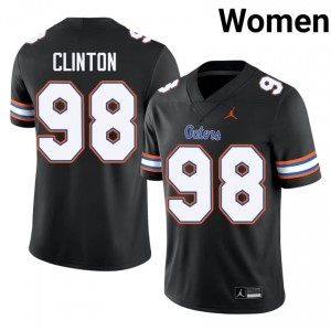 Black Mason Clinton #98 Gators Jersey | Women High School Football Licensed Stitch 42826520