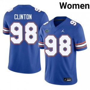 Mason Clinton #98 Gators Jersey | Pro-Grade Royal College Football Women Swen 11882556