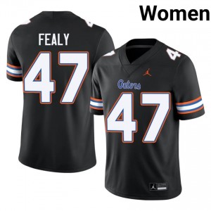 Black Miller Fealy #47 Gators Jersey | Women High School Football Limited Swen 54341196