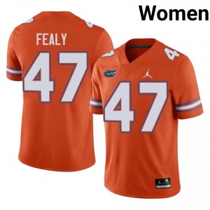 #47 Miller Fealy Florida Gators Orange Jersey | Authentic Stitched Women Player Football Gear 51906932