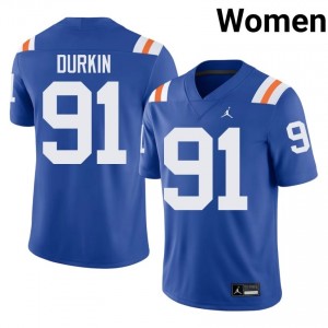 Top-Tier Patrick Durkin #91 Florida Royal Alternate Jersey | Women University Football Embroidery Fan Gear 20689718