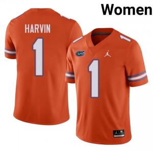 #1 Percy Harvin UF Gators Orange Jersey | Classic Stitched Women Player Football Gear 36152412