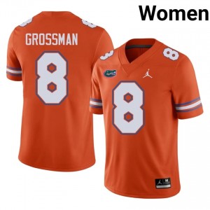 #8 Rex Grossman Florida Gators Orange Jersey | Authentic Stitched Women Player Football Gear 20196445