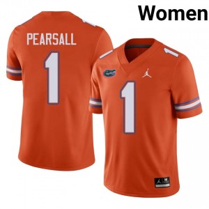 #1 Ricky Pearsall Florida Gators Orange Jersey | Authentic Stitched Women Player Football Gear 29808506