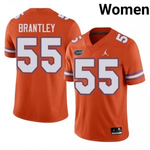 #55 Scot Brantley Florida Gators Orange Jersey | Authentic Stitched Women Player Football Gear 49261102