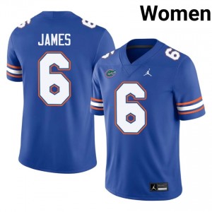 Shemar James #6 Gators Jersey | Pro-Grade Royal College Football Women Swen 49081407