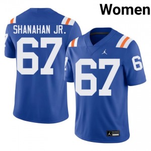 Top-Tier TJ Shanahan Jr. #67 Florida Royal Alternate Jersey | Women University Football Embroidery Fan Gear 93895368