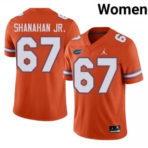 #67 TJ Shanahan Jr. UF Gators Orange Jersey | Elite Stitched Women Player Football Gear 79816306