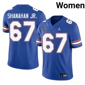 TJ Shanahan Jr. #67 Gators Jersey | Pro-Grade Royal College Football Women Swen 39669173