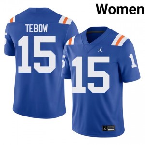 Durable Tim Tebow #15 Florida Royal Alternate Jersey | Women University Football Embroidery Fan Gear 44499291