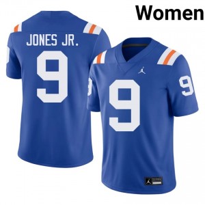 Durable Tramell Jones Jr. #9 Florida Royal Alternate Jersey | Women University Football Embroidery Fan Gear 63790038