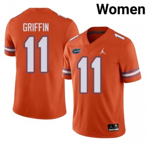 #11 Will Griffin Florida Gators Orange Jersey | Alumni Stitched Women Player Football Gear 84918618