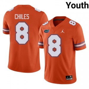 #8 Aaron Chiles Florida Gators Orange Jersey | Alumni Embroidery Youth Player Football Gear 80733416