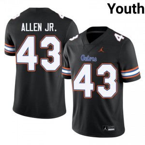 Black Alfonzo Allen Jr. #43 Florida Gators Jersey | Youth High School Football Licensed Stitched 91978763